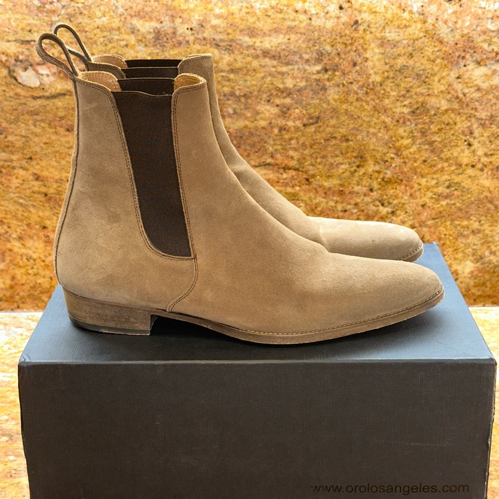 Oro Los Angeles - ‘The Alpaca Granada Chelsea Boots’ - Size 10 - Brown Suede
